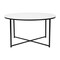 Merrick Lane Fairdale Coffee Table with Round Cross Brace Frame